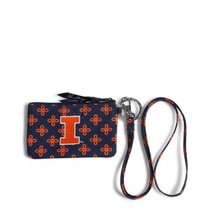 NWT Vera Bradley Univ of Illinois Zip ID Landyard